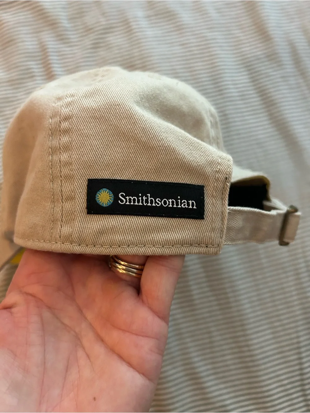 Save the Bees Kids Beige Baseball Cap with Flower Embroidery